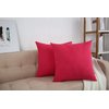 TangDepot Cotton Solid Throw Pillow Covers, 22" x 22" , Watermelon Red, 1 Count (Pack of 1)