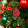 Makeup Lipstick Mascara Eyeliner Pattern Aluminum Holiday Christmas Tree Ornament - 3.0" (7.6 cm) x 3.37" (8.6 cm)