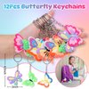 KELENO 98 Butterfly Party Favors Fairy Birthday Party Supplies for Girls Kid Straw Bubble Wand Slap Bracelet Keychain Sticker Toy Gift Prize Goodie Bag Stuffer Butterfly Decorations Girl Party Favors
