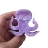 Matte Octopus Hair Clip,Acetate Hair Clip,Small Claw Clip for Women,Purple, 1 Count (Pack of 1)