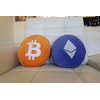 Ethereum Pillows - Embroidered Round Stuffed Plush Crypto Pillow ETH