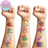 94 PCS Back To School Funny Art Crayon Temporary Tattoos Sticker Crayon Painting Birthday Party Decorations Favors Supplies Gifts Boys Girls Baby Shower Cute Tattoo School Prizes Reward Themed