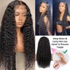 Deep Wave Lace Front Wigs Human Hair Wigs for Black Women 13x4 HD Lace Front Wigs Human Hair Pre Plucked Wet and Wavy Human Hair Wig 13x4 Lace Front Wigs Human Hair 26 Inch 180% Density Black Wig