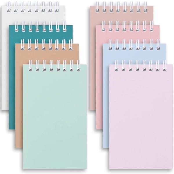 Ddaowanx Small Notebooks,3x5 Pocket Spiral Notepads With Lined Pages - The Perfect Little Mini Notebook to Stay Organized and Boost Productivity at Work or School (8, Cute Colors)