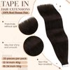 Hetto Tape in Hair Extensions #2 Darkest Brown Tape in Extensions Real Human Hair 22 Inch Silky Remy Hair Tape in Extensions Straight 22 Inch 50g 20Pcs
