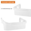 240351601 Refrigerator Freezer Door Bin Side Shelf Compatible with Ken.more Fri.gidaire Refrigerator Replace 240351607 891154 AP2115974-2 PACK White Freezer Lower Door Shelf Bin By Fetechmate