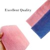 4 Pack Bath Sponge Net, Exfoliating Body Scrubber，Back Scrubber for Shower,Body Scrubber Exfoliator to Enjoy Shower（Pink&Blue&Purple&Beige)