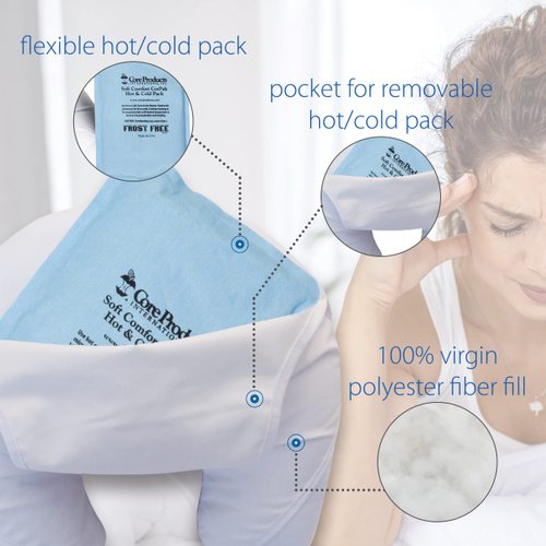 Core Products Headache Ice Pillow with Removable Soft Comfort Flexible Cold Pack, Frost Free