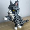 Mini Building Blocks Cat Pet Building Toy Sets, DIY Animal Micro Blocks Adult Building Set Micro 3D Building Toy Bricks Cats Construction Toy Gift for Teens 1300PCS