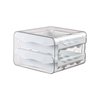 32 Capacity Egg Holder, Egg Storage Drawer, Organizer for Kitchen, Reusable Egg Cartons with Handles, Egg Dispenser for Refrigerator, Clear Egg Container with 2 Layers Stackable