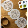 Color Splash Cookie Stencil Set by Designer Stencils Beige/semi-transparent, fits 4 inch cookie