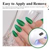 Imtiti Glitter Deep Green Gel Nail Polish, UV LED Soak Off Sparkle Green Color Nail Polish, Green Shimmer Glitter Gel Polish