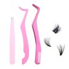 Lash Applicator Tool 3 Pcs Lash Cluster Applicator Tool Lash Tweezers for Eyelash Clusters False Eyelash Tool Applicator Eyelash Tweezers for Extensions Cluster Lash Tweezers Set