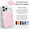 Galundge Silicone Suction Phone Case Mount, Non Slip Sticky Phone Grip for Cellphone, Silicon Adhesive Suction Cup Phone Mount, Strong Grip Holder for Selfies and Videos (Light Pink)