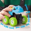 lalalark 3 Pack Monster Truck Toy, Dinosaur Toys for 3 4 5 Year Old Boys, Friction Power 360° Rotating Push and Go Cars, Bumping Up and Down Action, Christmas Birthday Gifts for Kids 3-5