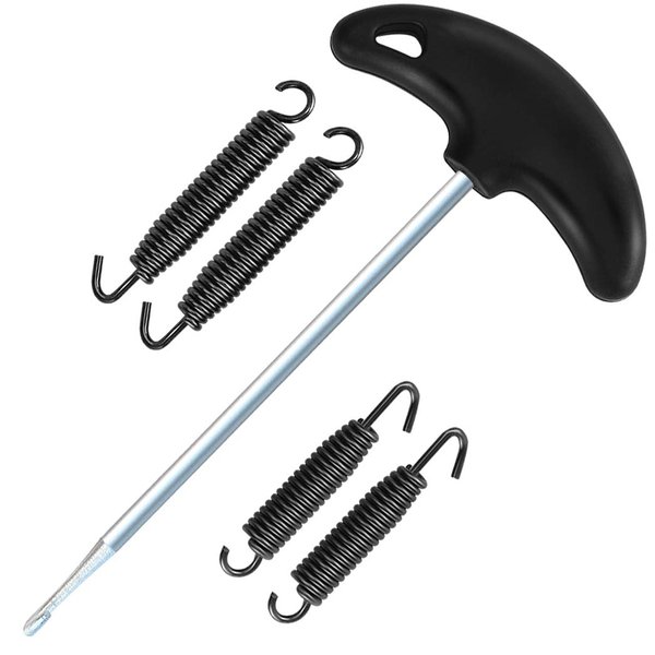 P1TOOLS Motorcycle Exhaust Pipe Spring Puller Installer Hook Tool with Exhaust Pipe Springs 67MM 75MM Swivel Hook