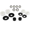 Skateboard Bushings Washers Pivot Cups Nuts Truck Rebuild Kit for 2 Trucks (White)