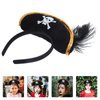 FRCOLOR Pirate Costume Accessories Pirate Hat Headband Halloween Skull Pirate Headband Headpiece Halloween Pirate Theme Party Costume Accessories for Cosplay Pirate Party Supplies