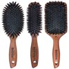 Spornette DeVille Boar Bristle Hair Brush Set - Professional Brushes Include Oval Paddle Brush #342, Paddle Brush #344, and Sculpting Brush #343 - For Women, Men, & Kids of All Hair Lengths & Types