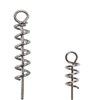 Drchoer 150Pcs/Box Fishing Crank Hook Centering Pin Fishing Baits Lure Rigs Fixed Latch Needle Spring Twist Lock (0.6"&1.4")