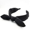 hodooly 1Pcs Knotted Headbands for Women,Turban Headband Wide Headbands Bowknot Hair Band for Women (Black)