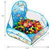 KingBee Ball Pit Pop Up Children Play Tent, Ocean Pool Baby Toddler Playpen with Basketball Hoop - Toys Gifts for Kids Girls Boys 3 4 5 6 Year Old - Balls Not Included (Blue)