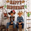 Western Party Decorations, Pre-Strung Western Birthday Banner,Cowboy Birthday Party Decorations, Rodeo Birthday Decorations,Western Birthday Party Decorations and Hanging Swirls, Cowboy Party Decorations, Western Themed Party Decorations