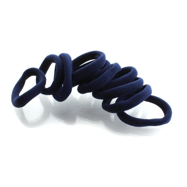 My Lello Girls Small Premium Ponytail Holder Seamless Hair Bands Navy 20pcs