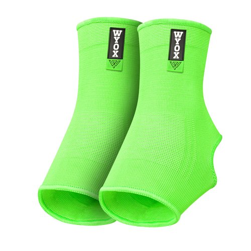 WYOX Ankle Brace and Ankle Wraps Support - Compression Socks for Women and Men, Ankle Compression Socks for Boxing, Muay Thai, Kickboxing, and Gym (Green, L/XL (Women 7.0-10.5/ Men 6.0-9.5))