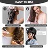 Bonnet Hair Dryer Attachment with Adjustable Headband-Deep Conditioning Mask Cap for Speed up Drying time at Home, Easy to use for Hair Styling, Curling Hair Care Fast Drying (Black)