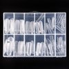 KADS 120PCS Clear Full Cover Dual Nail System Form UV Gel Acrylic Nail Art Mold Artificial Nail Tips with Scale for Extension (MODEL 2)
