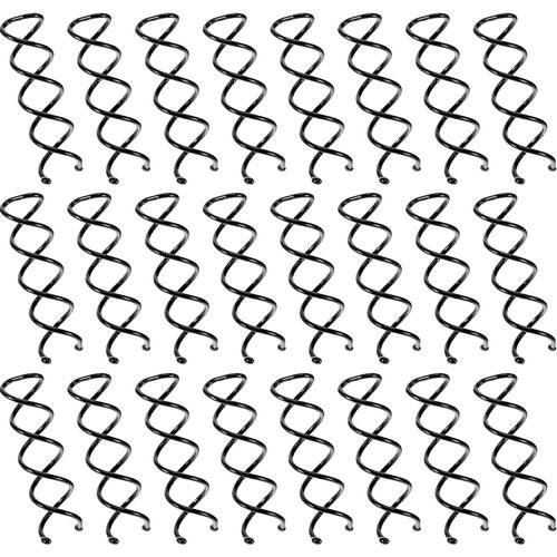 25 Piece Spiral Hair Pins Hair Spin Hairpins Spiral Bobby Pins Non-Scratch Round Tips Hair Accessories Twist Screw Hair Pin for Women Girls Bun Hair Style DIY, Black