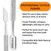 Promax care - Cuticle Pusher and Cutter - Professional Grade Stainless Steel Cuticle Remover and Cutter - Durable Manicure and Pedicure Tool - for Fingernails and Toenails - (Silver)
