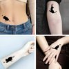 Tattoonova 4 Sheets Temporary Tattoo Kids Red Party Favors Heart Sleeve Face Body Cat Fake Tattoos