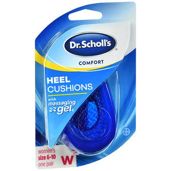 Dr. Scholl's Massaging Gel Heel Cushions for Women Size 6-10 - 1 PR, Pack of 2