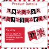Fangleland Ninja Happy Birthday Banner for Boys Red Black Ninja Warrior Birthday Garland Anime Fans Theme Party Supplies