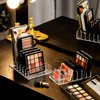 JessLab Eyeshadow Palette Makeup Organizer, Acrylic 7-Section Divided Make up Organizers and storage for Bathroom Vanity Countertop, Transparent, S