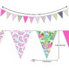 Fabric Pink Pennant Banner for Dinosaur Girls, Pink Dinosaur Birthday Banner for Girls, Pink Baby Dinosaur Birthday Party Supplies for Kids Teens, Dinosaur Birthday Party Indoor Outdoor Decorations