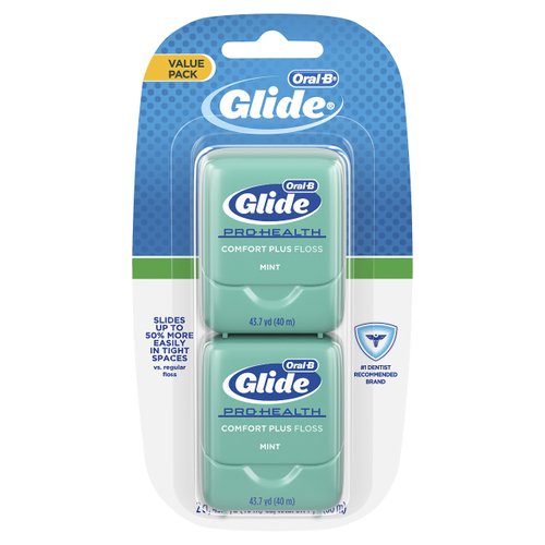 Oral-B Glide Pro-Health Deep Clean Dental Floss, Comfort plus floss, 40 M, Pack of 2