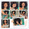 SOFUN Short Curly Wigs for Black Women Afro Curly Wig with Bangs Loose Cute Curly Fluffy Wavy Big Bouncy Fluffy Curly Wig(Black)