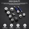Cam Lock Nuts and Cam Screws, 110 Pcs Cam Locks for Furniture Connecting Cam Lock Fittings, 3 in 1 Cam Connector Bolt Fittings Fasteners Hardware Parts for Drawer Dresser Cabinet