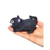 Squishy Stretchy Cat (3.5" to 6.5") Rubber Fidget Sensory Toy Filled with Sand. Great Stress Relief Cat Toy for Kids, Adults and Pets. (Black Cat)