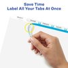 Avery 5-Tab Extra Wide Binder Dividers, Easy Print & Apply Clear Label Strip, Index Maker,White, 5 Sets (11440)