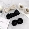 ACO-UINT 6Pcs Spa Headbands and Wrist Washbands Set, Headbands for Washing Face Towel Wristbands Make Up Headbands, Skincare Headbands Absorbent Wrist Sweatband (Black and Khaki)