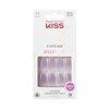 KISS Jelly Fantasy Fake Nails - Quince Jelly, Purple Sculpted, Medium Coffin Shaped Translucent, Ready To Wear, Professional Quality, Easy To Apply, Smudge Proof, Waterproof | 28 Count…