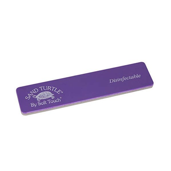 Soft Touch Sand Turtle Nail File Block, Purple 220 Grit Fine 5 1/4 Inch, 5 Piece