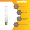 Sunlite 01990-SU Incandescent T6.5 Tubular Light Bulb, E17 Intermediate Base, 40 Watts, 290 Lumens, Dimmable, Mercury Free, 2600K Warm White, Clear Glass, 1 Count