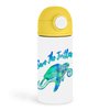 3dRose Inspirational Ocean Lovers 12oz Kids Yellow Bottle – “Save The Turtles” – Beach Day, Eco-Friendly Events