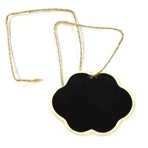 Wrapables Double Sided Mini Chalkboard for Wedding, Gift Tags, Party Favors, Storage Labelling Tags (Set of 12) - Cloud