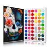 BEUSELF DE'LANCI Highly Pigmented La Catrina Neon Eyeshadow Palette,54 Colors Matte Shimmer Glitter Vibrant Blacklight Makeup Palettes Glow In The Dark Makeup, Blendable Waterproof Rainbow Uv Makeup